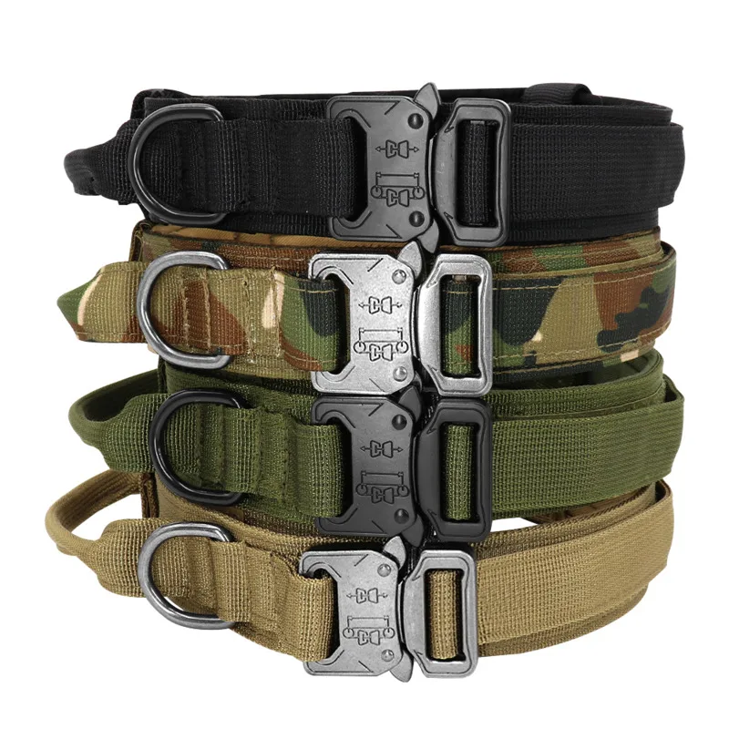 

Dog Collar And Leash Set Military Tactical Training Dog Collars For Medium Large Dogs Germany Shepherd Nylon Elastic Dog Leash