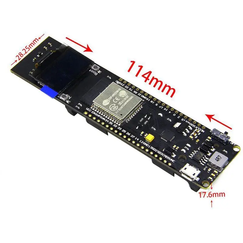 Esp8266 Esp32 0 96 дюймов Oled дисплей Wifi Bluetooth 18650 литиевая Защита аккумулятора макетная