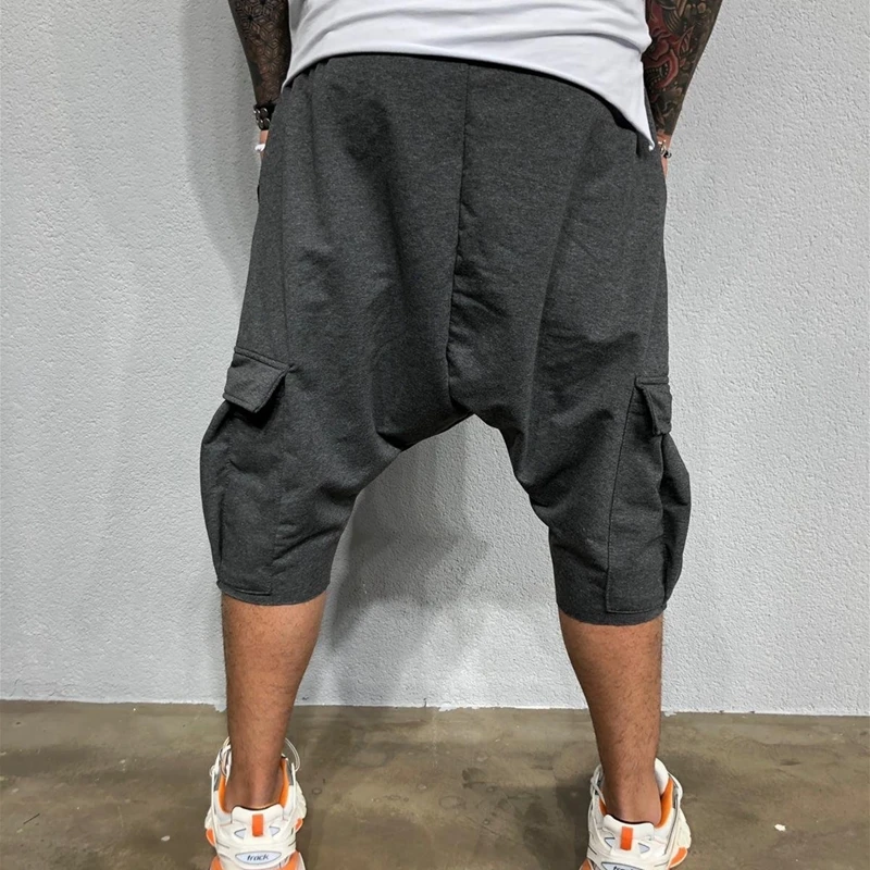

Shorts Men Hip Hop 2020 Summer Streetwear Cargo Pants Man Fitness Sweatpants Men Harajuku Cotton Punk Joggers Short Harem Pants