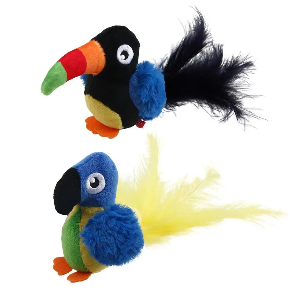 

Smart Interactive Cat Toy Parrot Bird Sounding Toy Cats Funny Pet Game Electronic Funny Cat Toys Interactive Sounding Toy