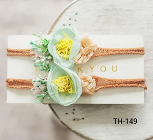 Головной убор для новорожденных с жемчугом детский ободок с цветами, тиара, цветок, аксессуары для волос