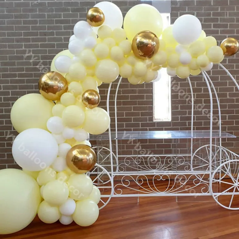 Сделай Сам пастельный 10 дюймов Maca желтая Белая Гирлянда 1 свадебный детский душ