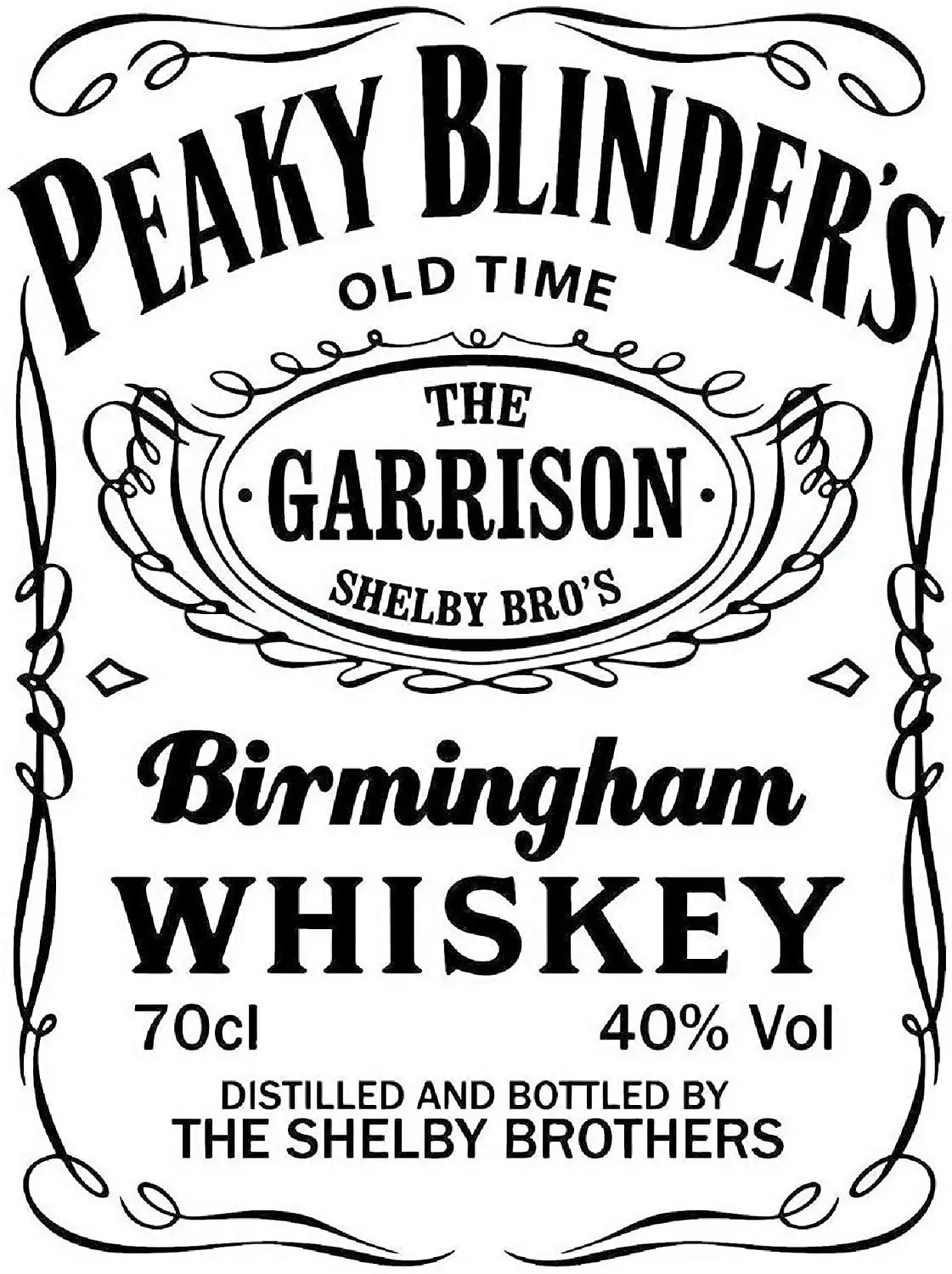 

Garrison Peaky Blinders Whiskey vintage Metal plate metal sign Retro Wall Home Bar Pub Vintage Cafe Decor, 8x12 Inch tin sign