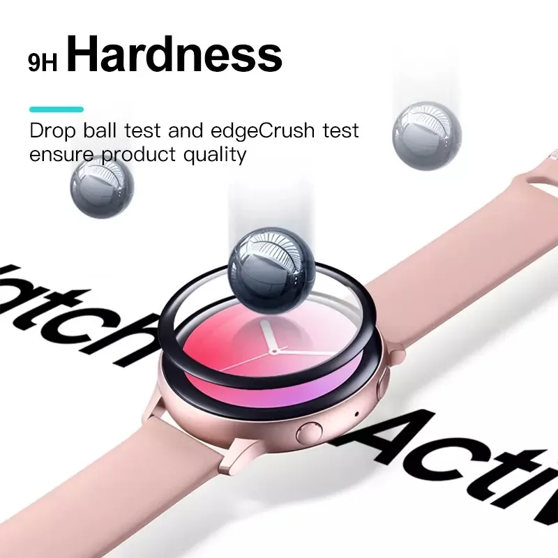 Фото Закаленное стекло 9H Premium для Samsung Galaxy Watch Active 2 40 мм и 44 мм, Защитная пленка для экрана смарт-часов, стеклянные аксессуары №4