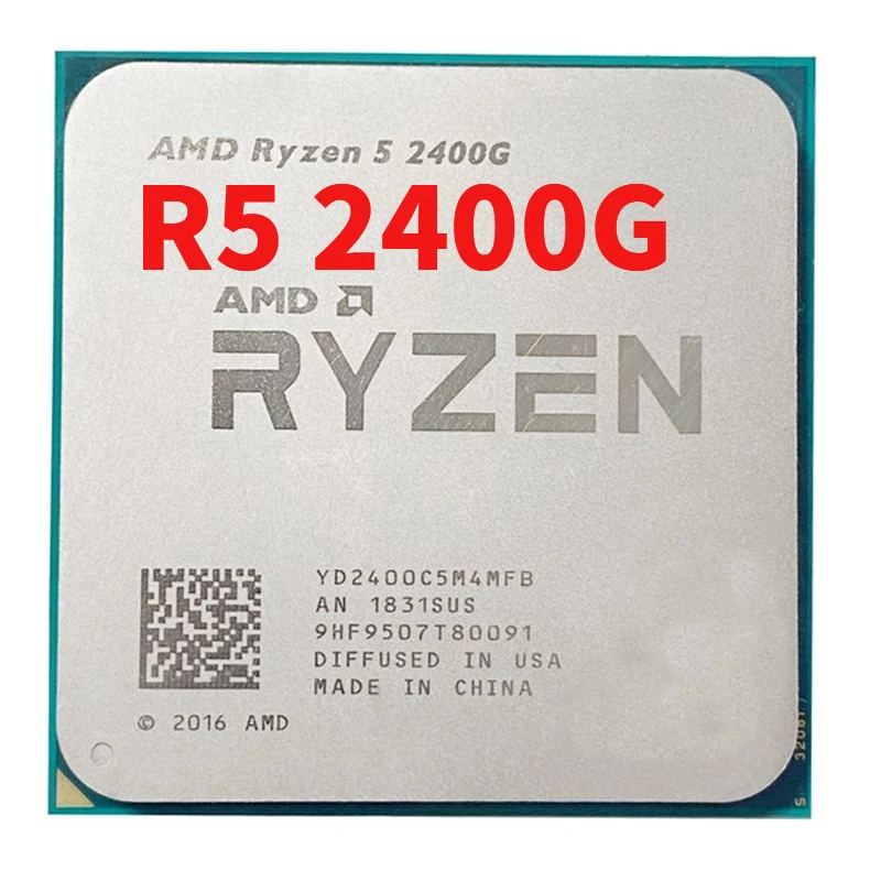 AMD Ryzen 5 2400G R5 2400G 3,6 ГГц четырехъядерный четырехпоточный процессор 65 Вт YD2400C5M4MFB разъем AM4
