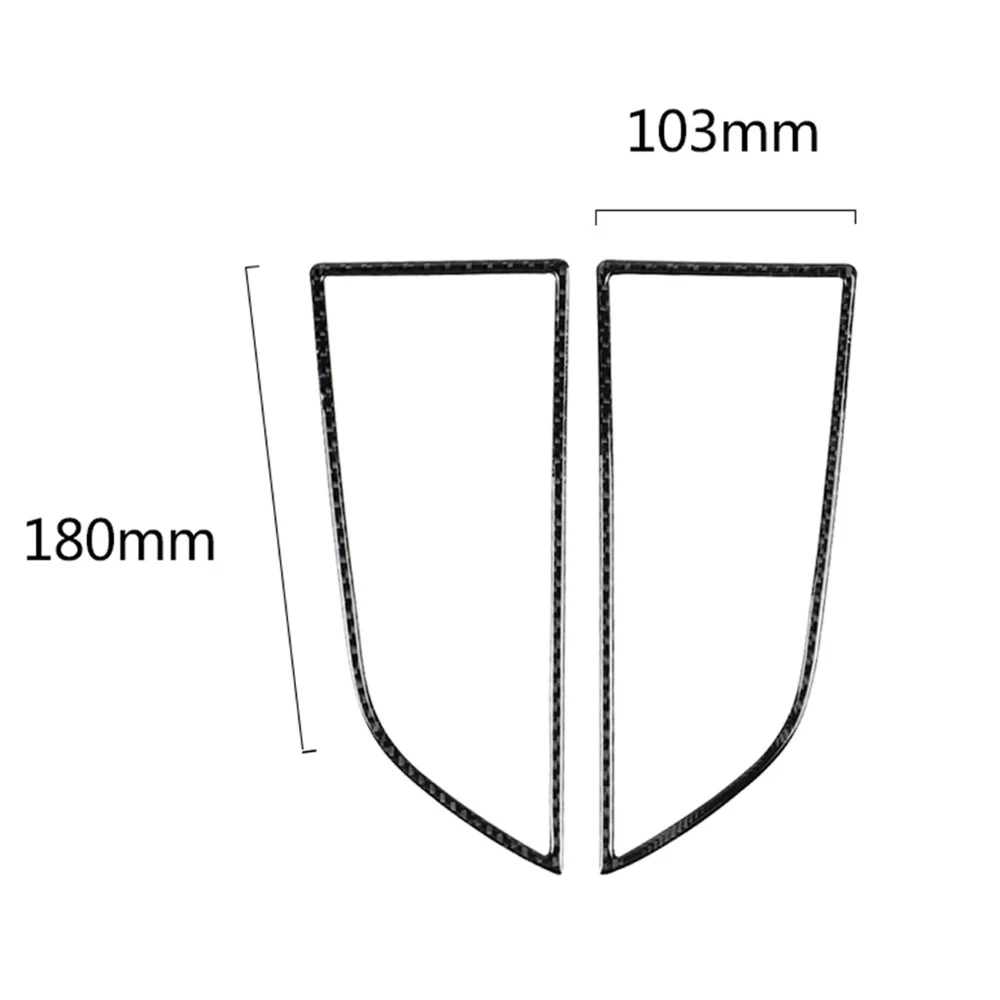 

2 PCS Auto Car Carbon Fiber Dashborad Air Vent Trims Wind Outlet Decoration Stickers for Macan Accessories