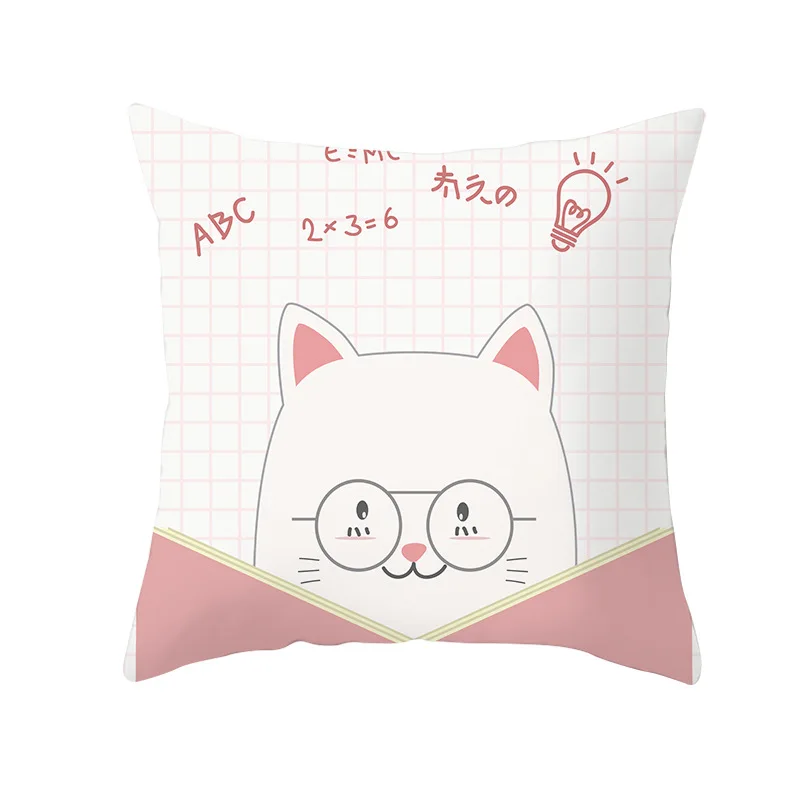 

New Pattern Cartoon Animal Children's Pillowcase Sofa Cushion Case Bed Pillow Cover Home Decor Car Cushion Cover Cute 45*45cm