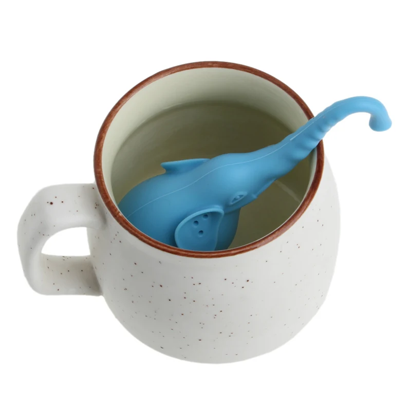 

Silicone Animal Elephant Mug Cup Loose Shape Leaf Herb Spiece Filter Tea Infuser