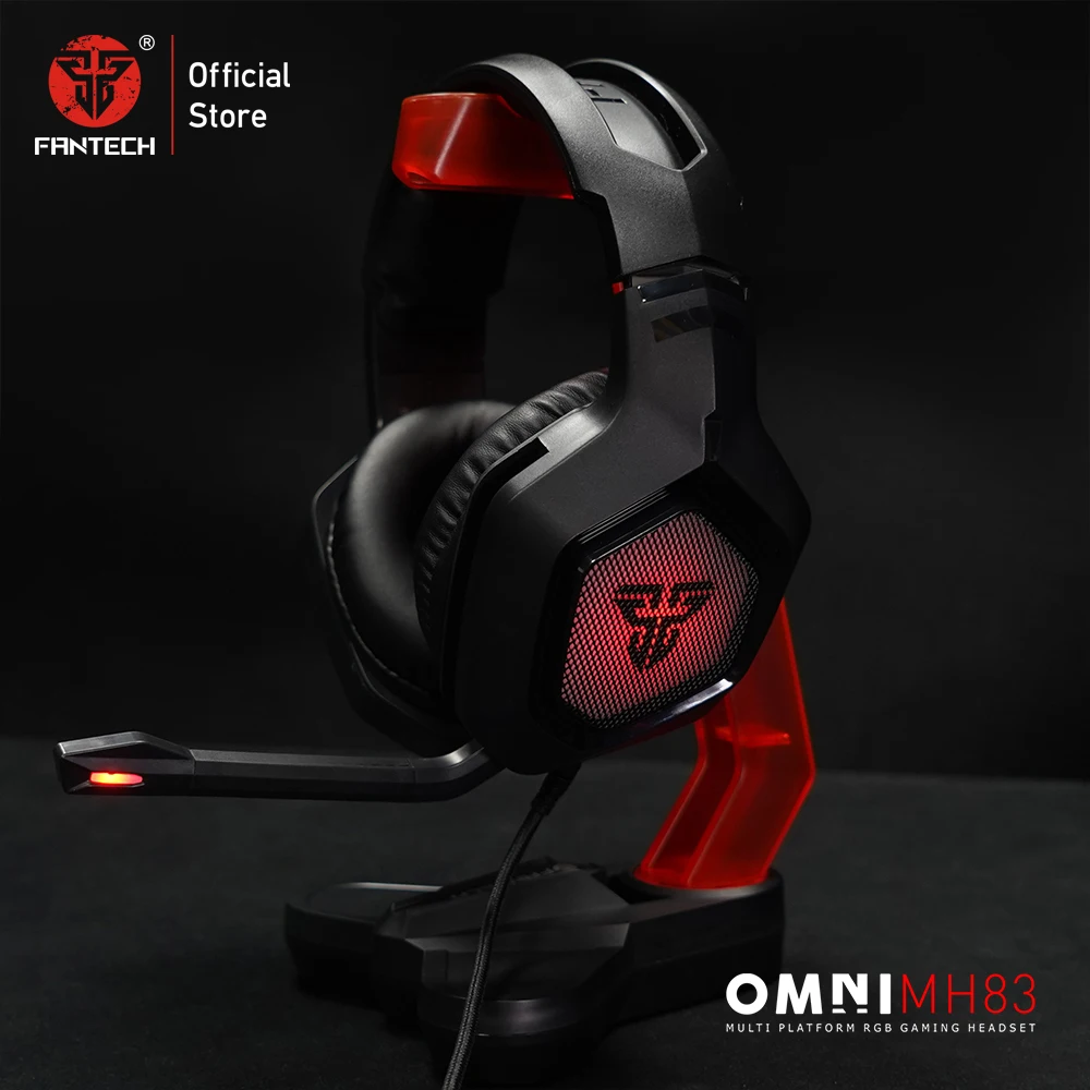 Проводные наушники FANTECH со штекером 3 5 мм светодиодсветодиодный с микрофоном для