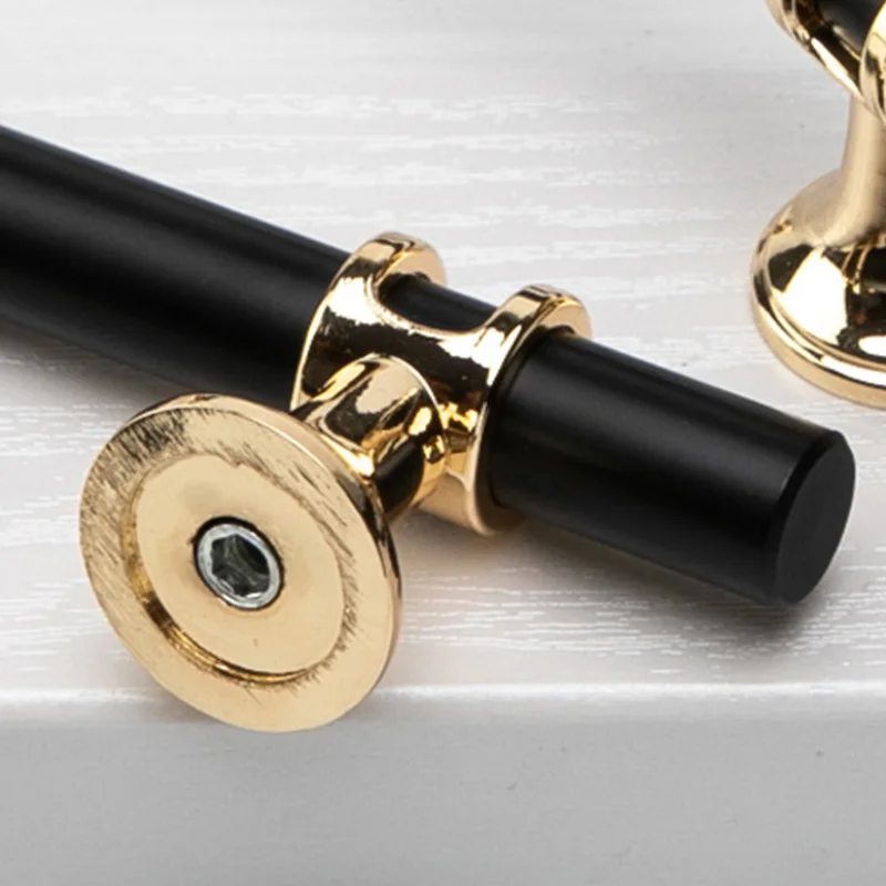 96-192mm Retro Zinc Alloy Black Gold Door Handles Pulls Furniture Handle Kitchen Cabinet Solid Drawer Knob Hardware | Обустройство