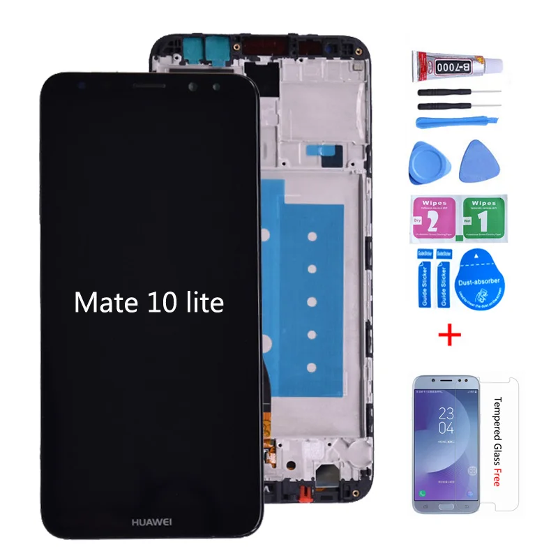 5," для huawei mate 10 Lite RNE L01 L02 L03 L21 ЖК-дисплей кодирующий преобразователь сенсорного экрана в сборе с заменой рамы