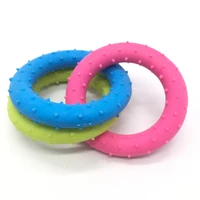 pet dog chew toy fun three linked dog molar bite thorn circle puppy interactive training toy anti bite cleaning teeth puzzletoy