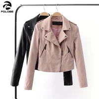 brand motorcycle pu leather jacket women winter and autumn new fashion coat zipper outerwear jacket new 2020 coat hot
