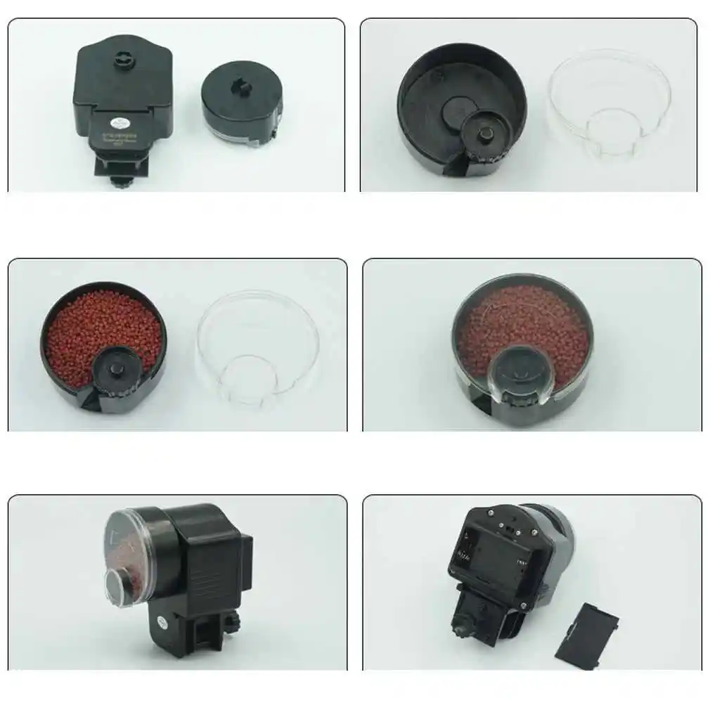Цифровой автоматический электрический пластиковый таймер резервуара для рыб, кормушка для аквариума, портативный инструмент для подачи рыбы