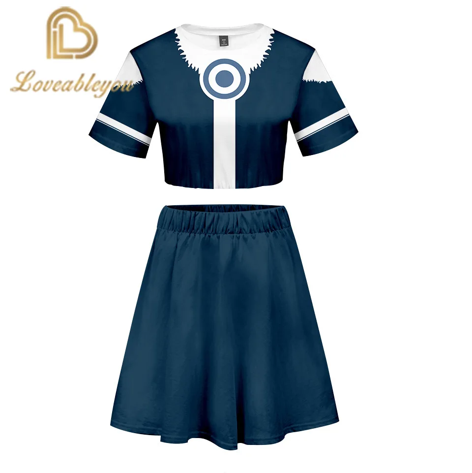 Женский костюм с юбкой и футболкой для косплея в стиле аниме Харадзюку |