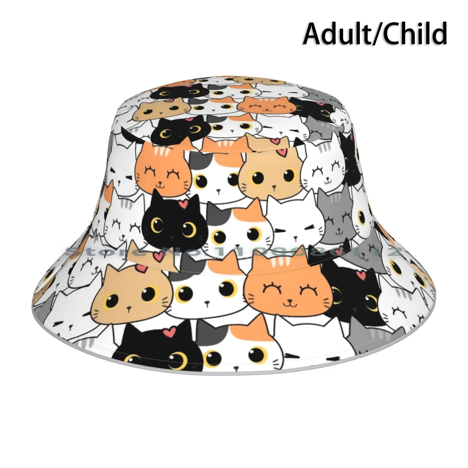 

Kawaii Cats Bucket Hat Sun Cap Cat Quarantine Kawaii Cat Kawaii Kitty Cat Cute Cat Chibi Cat Chibi Kitty Cat Gift Kitty Gift