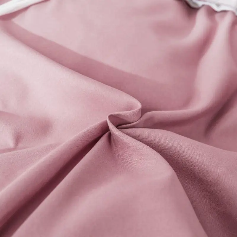 

Bedding Set Single/Queen/King Size juego de sabanas Pink Color Duvet Cover Sets With Pillowcase 3/4 pcs For Home Bedding 200x230