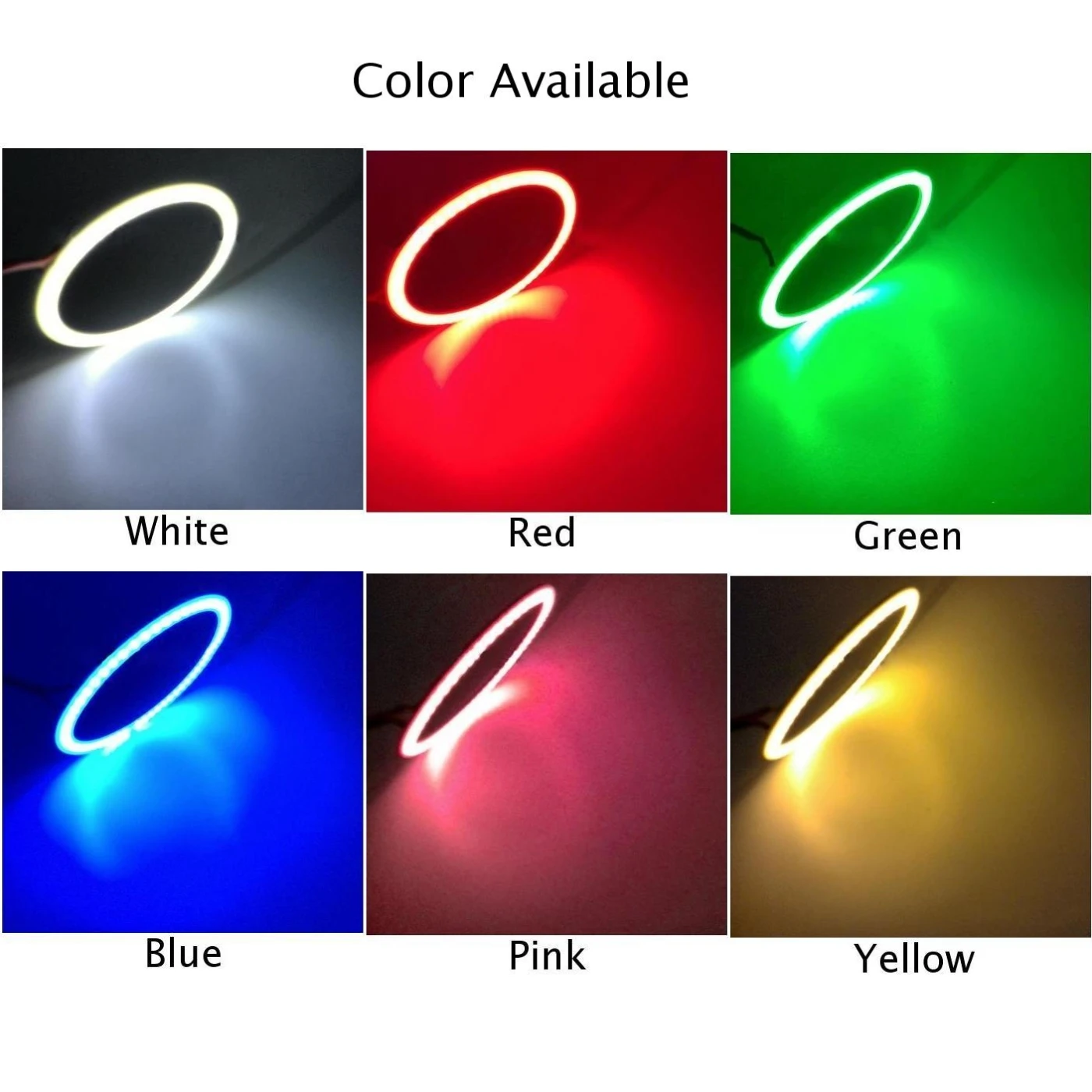Light LED Halo Ring Lamp 70~120mm w/ Cover 6 Colors 70mm 90mm 100mm 110mm 12V 120mm Voltage Replacement | Дом и сад