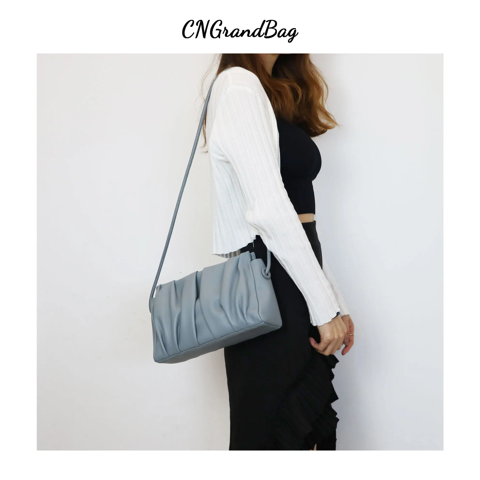 

Ladies Bag Genuine Leather Pouch Cloud Bag Fashion Women Clutch Bag Designer Ladies Crossbody Shoulder Bag Top Quality Handbag
