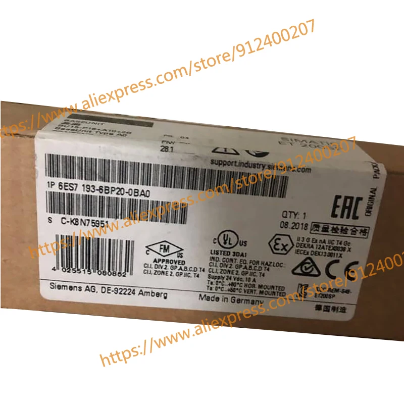 

Only Sell The Brand New Original 6ES7 193-6BP20-0BA0 6ES7193-6BP20-0BA0