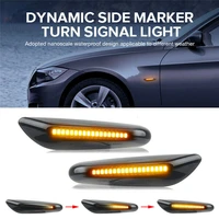 2x smoke lens led amber turn signal light side marker mirror lamp car indicator for bmw 135 series e46 e60 e87 e90 e92 x1 x3