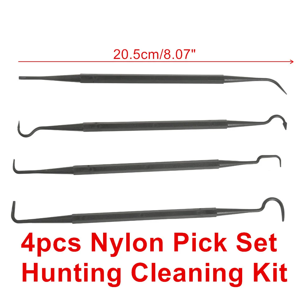 

4pcs Nylon Pick Set Double Ended Universal Gun Hunting Cleaning Kit Tactical Gun Rifle Pistol Cleaning Tool