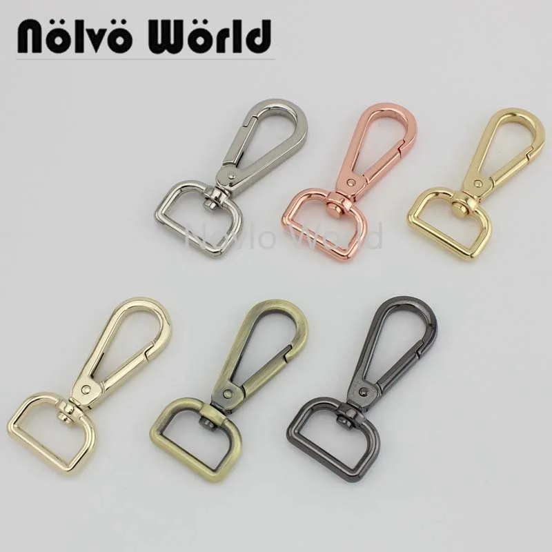 

Nolvo World 5-20-100pcs 6 colors 60*19mm 3/4" metal bags strap buckles lobster clasp collar carabiner regular snap hook