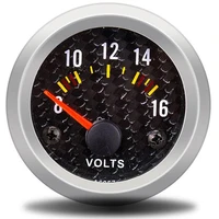 52mm voltmeter gauge meter carbon fiber voltmeter 12v gauge volts car volt meter sensor led motorcycle painel moto universal