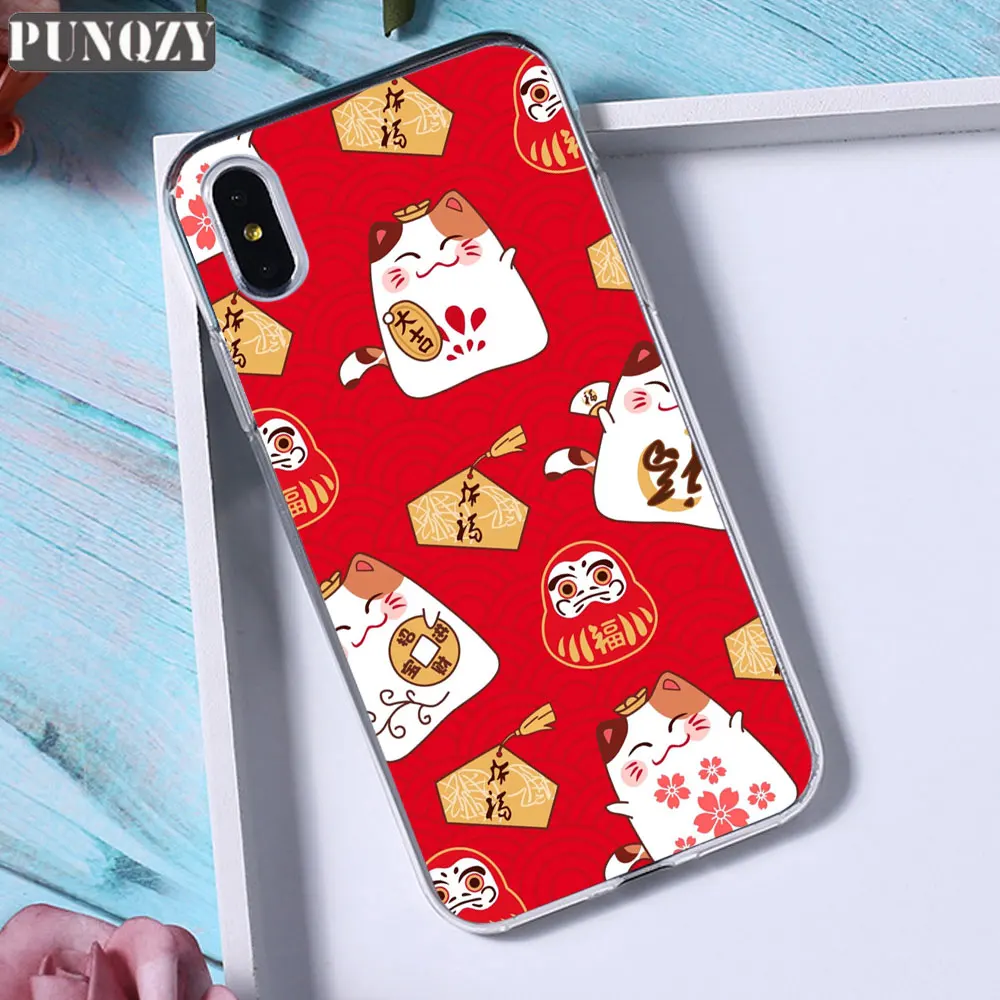 TPU A211 Новогодний чехол для телефона Lucky Cat для iPhone xr 5S 6S 7 8 Plus x xs max силиконовый чехол из ТПУ для huawei P30 P10 P20 lite mate 20 lite - Цвет: TPU A211