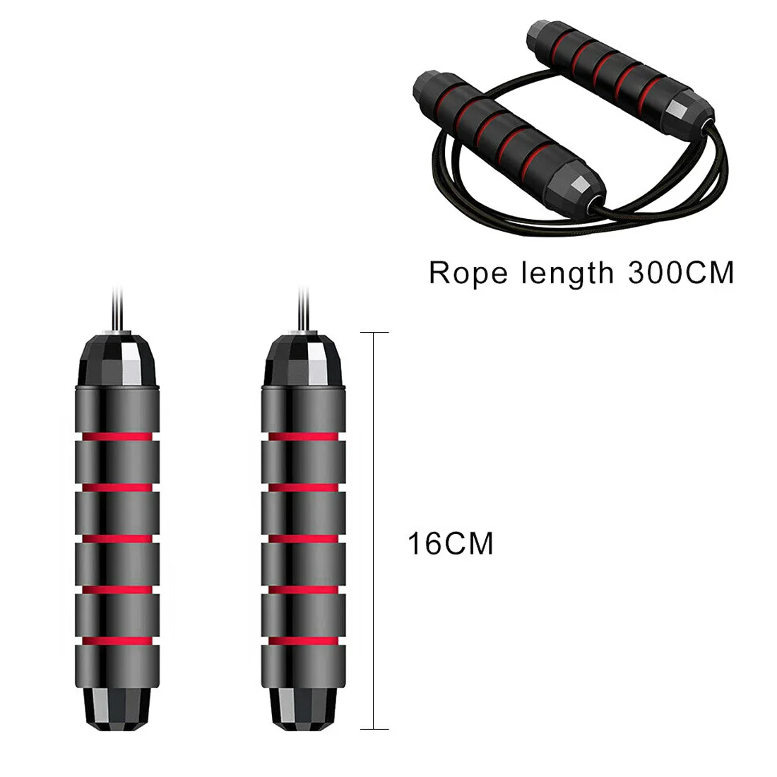 

Jump Rope Adjustable Wire Skipping Rope with Ball 2.8m/3 m Bearings Anti-Slip Handle Jumping Rope Cross Training Gym New