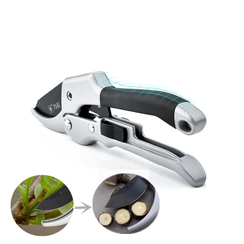

20cm Ratchet Garden Scissor Hand Pruner Anvil Branch Shear Pruning Cut Secateur Shrub Orchard Tool Plant Trim Horticulture