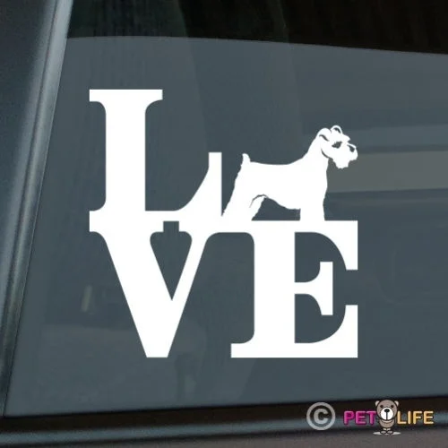 

Love Schnauzer Sticker Die Cut Vinyl - park window decal