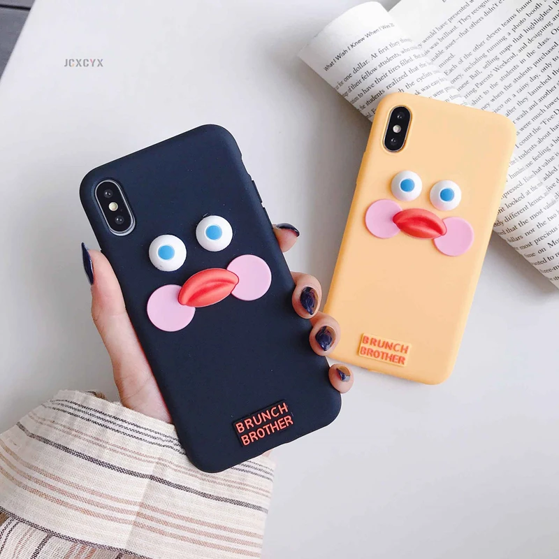 Роскошный милый силиконовый чехол dudu duck в Корейском стиле для телефонов iphone X XR XS