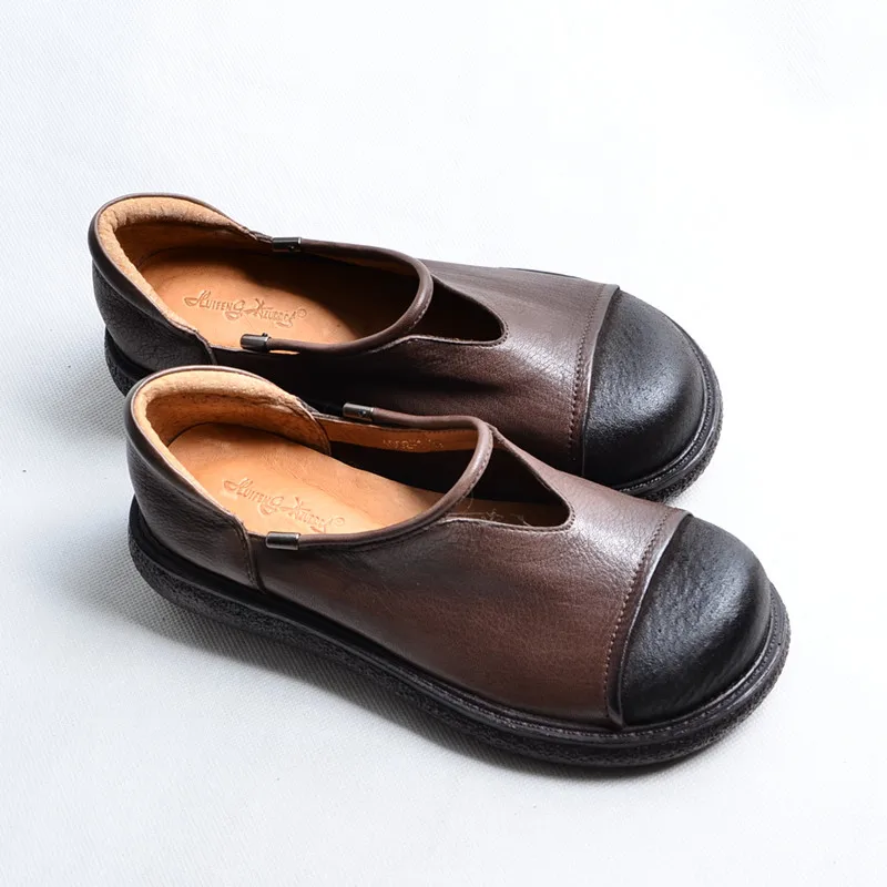 Туфли Careaymade из натуральной кожи литература и искусство удобные туфли на толстой