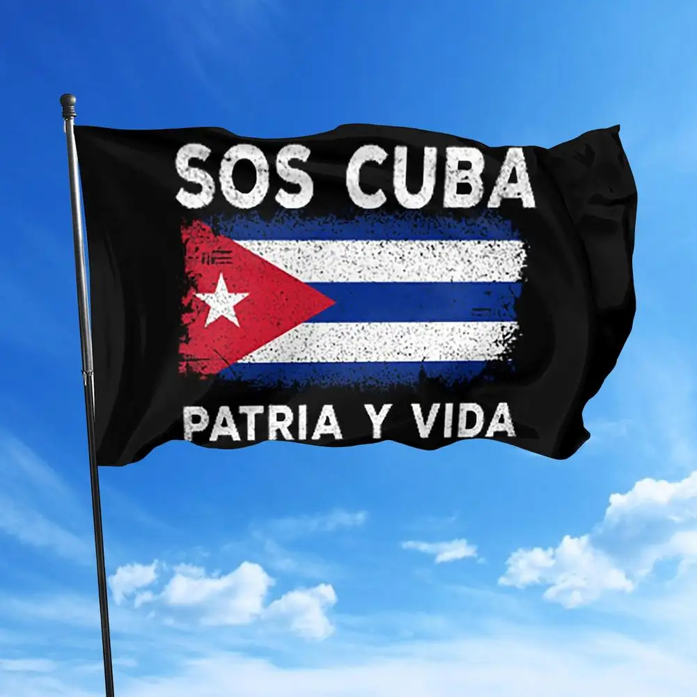 

Sos Cuba Flag Fade Resistant Garden Flag With 2 Brass Grommets 90x150cm Outdoor Decor Procession Flag