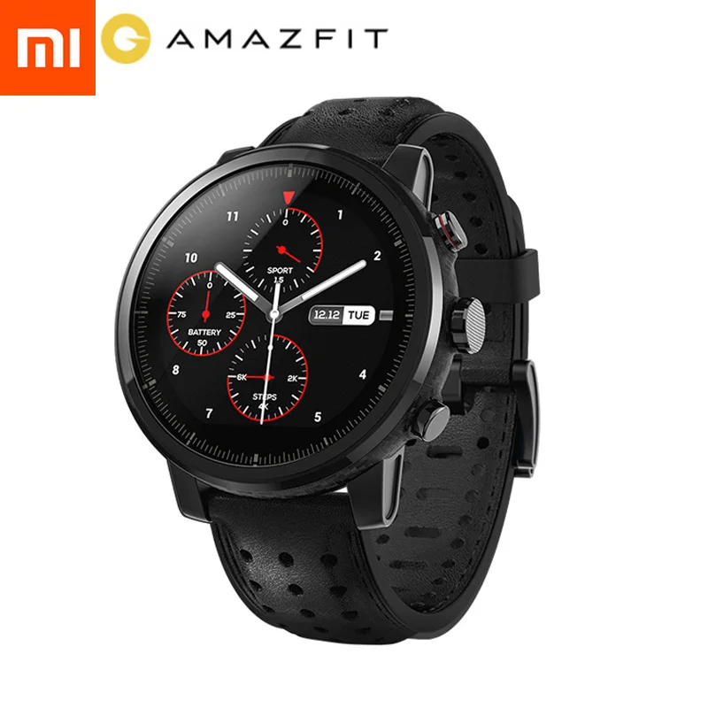 Глобальная версия Xiaomi Huami Amazfit 2 Stratos 2+ умные часы для мужчин с gps Xiaomi часы PPG монитор сердечного ритма 5ATM водонепроницаемый