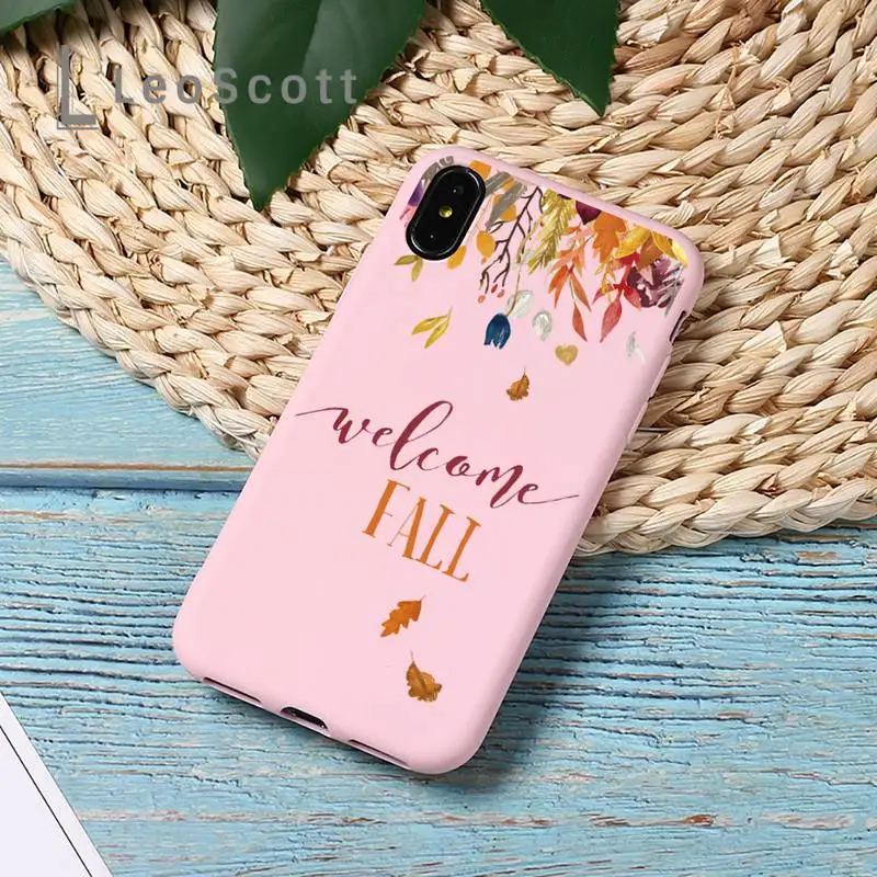 

Pumpkin Happy Autumn Phone Case Candy Color for iPhone 11 12 mini pro XS MAX 8 7 6 6S Plus X 5S SE 2020 XR