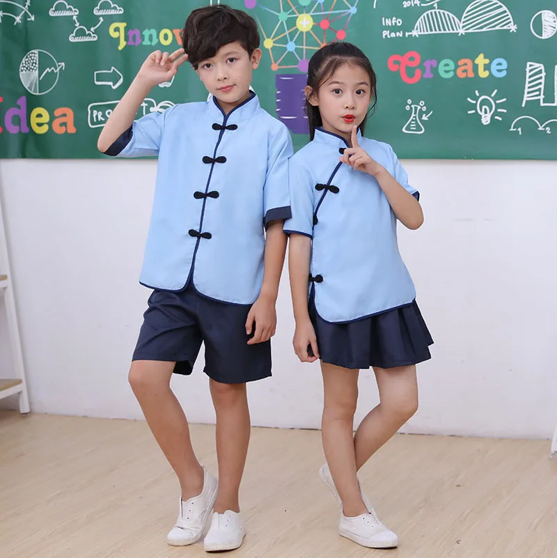 Детские костюмы в китайском стиле, Студенческая Одежда для мальчиков и девочек, детские костюмы для хора