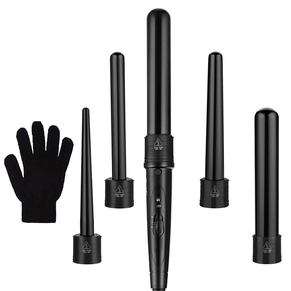 

Multifunctional Hair Curler Rollers Machine Hair Wave Wand Electric Looper Hair 5-in-1 Curling Iron Set Curls Hair For Women