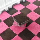 Мягкий плюшевый ковер 30X30 см, коврик-пазл из вспененного этилвинилацетата для дома, гостиной, скалолазания, меховой коврик, бархатный Коврик для пола со строчкой