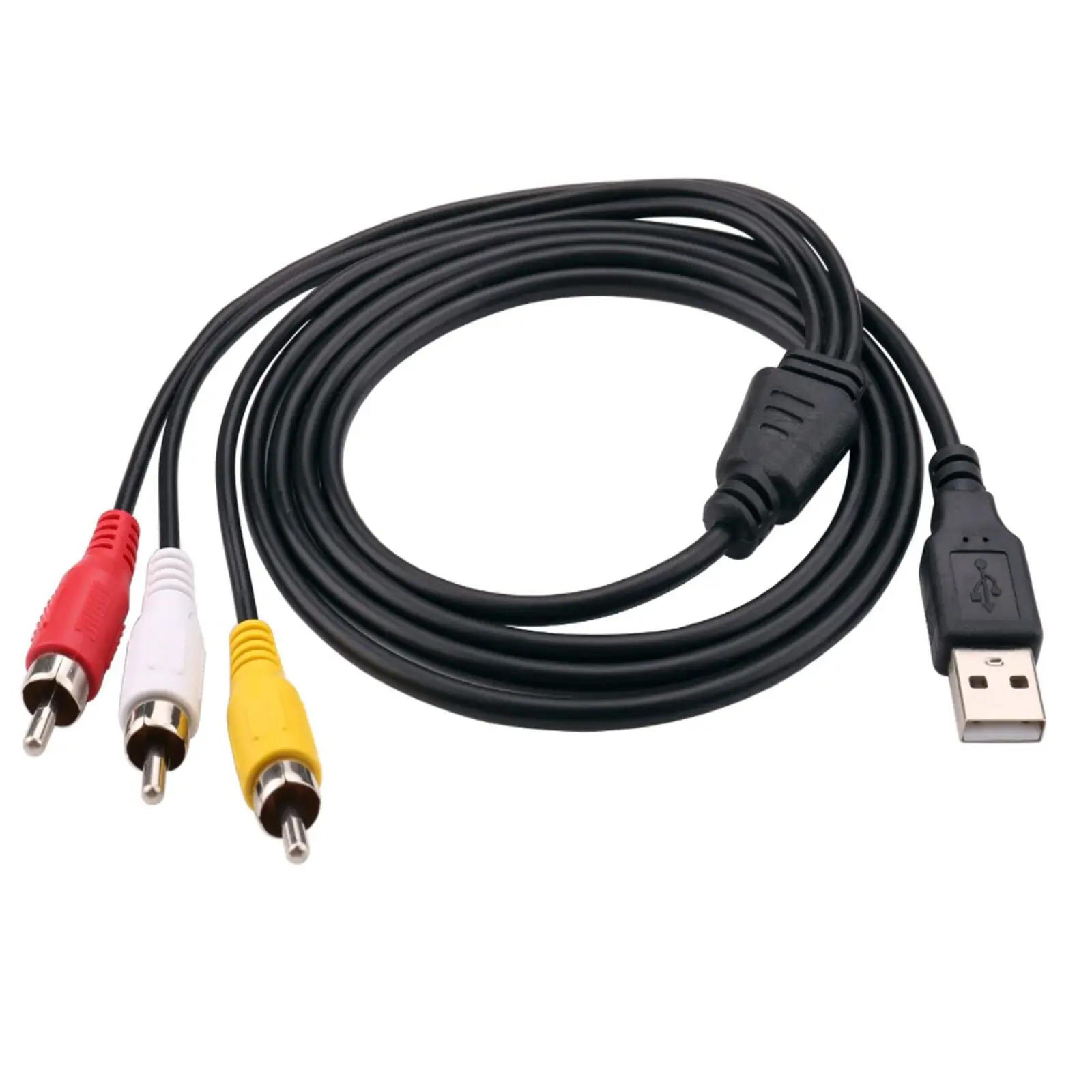 

USB to 3RCA Cable Male Jack Splitter Audio Video AV Composite Adapter Cable