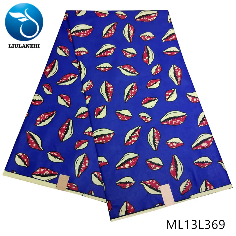 ML13L369 LIULANZHI African wax fabrics New arrival multicolor printing ankara wax fabric for dress 6yards polyester wax ML13L357-ML13L374 - Цвет: ML13L369