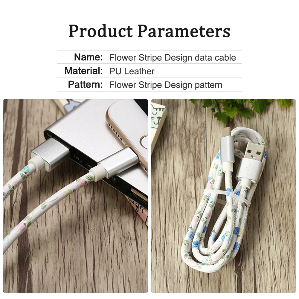 

VOXLINK USB Type C Cable Fast Charging leather Mobile Phone Line Charger Type-C Data Cord For Huawei P40 Mate 30 Xiaomi Redmi