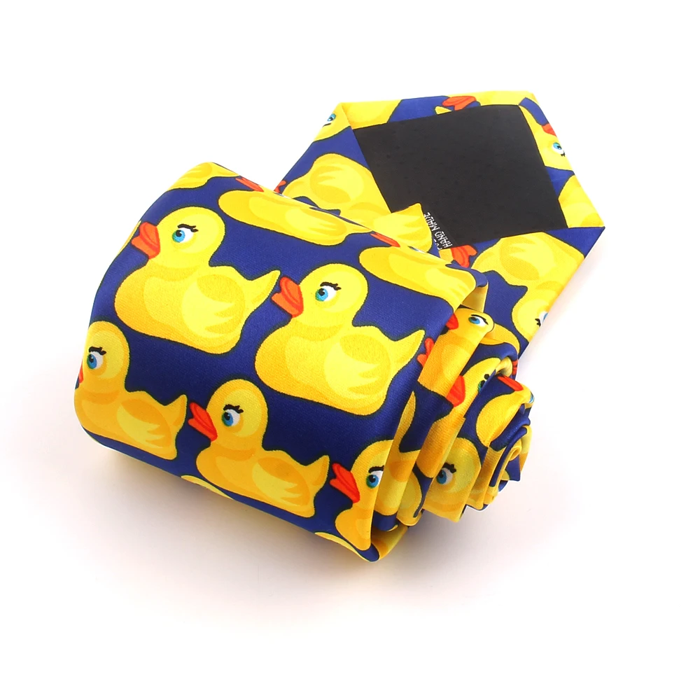 Галстуки с мультяшным принтом для мужчин и женщин повседневные Костюмы забавный