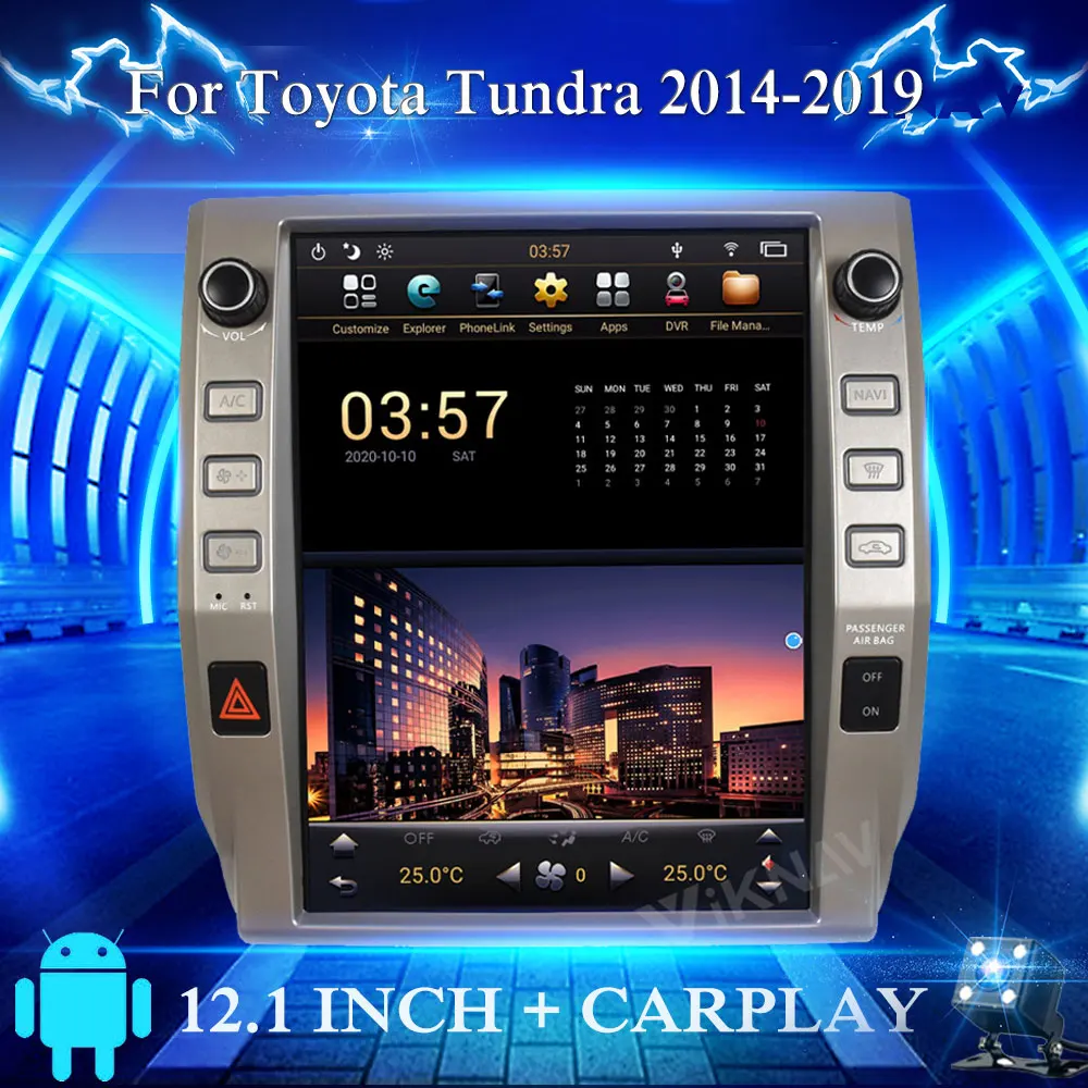 

Car Stereo Vertical Screen 12.1" Android Car Radio For Toyota Tundra 2014-2019 Car Multimedia Player Auto Carplay Gps Navigation