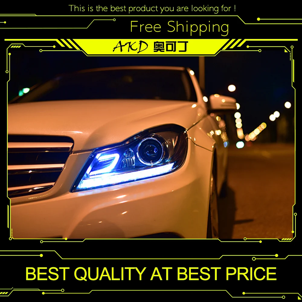 АКД автомобильный Стайлинг Головной фонарь для Benz W204 светодиодный фар 2011-2013