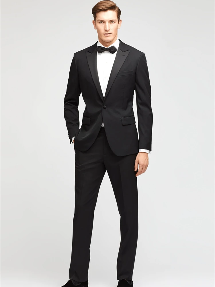 

Tuxedo Slim Fit Custom Made Suit New Arrrive 2021 Black Wedding Formal Wear