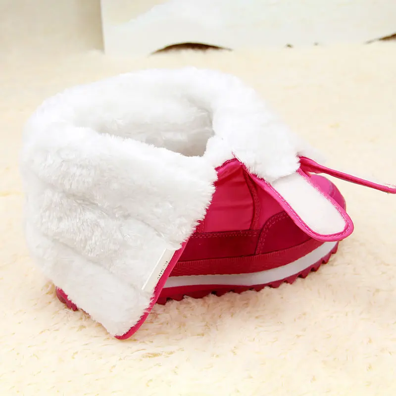 

Warm plush women platform boots winter 2021 new fashion waterproof hook&loop winter shoes woman solid snow boots women shoes