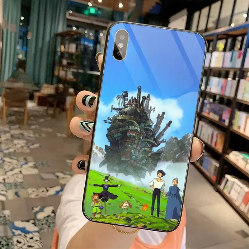 

Howl's Howls Moving Castle anime Phone Case Tempered glass For iphone 5C 6 6S 7 8 plus X XS XR 11 PRO MAX