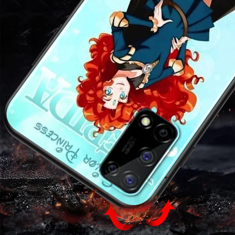 

Disney Animation Cartoon Princess Color Cover For Huawei Honor V30 30S 30i 30 20E 20i 20S 20 Lite Pro Plus Soft Black Phone Case